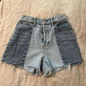 PacSun Two-Tone Blue Jean Shorts